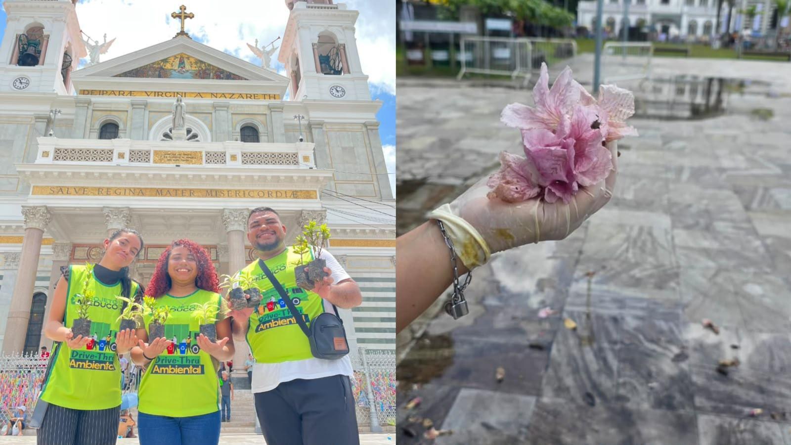 A imagem em destaque mostra a campanha que pretende tornar Belém um 'Jardim de Maria'.